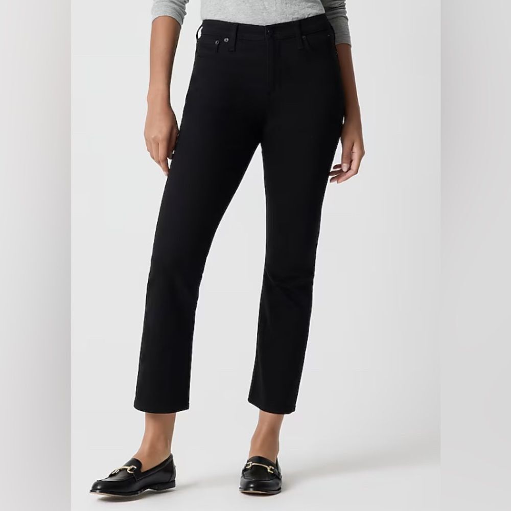 J.Crew Flare crop black jean in all-day stretch NWT Size 31